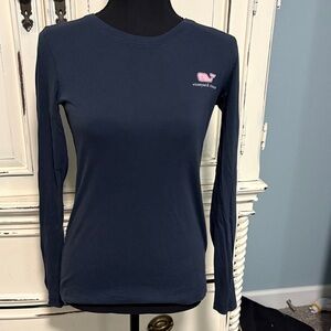 Vineyard Vines Women's Dark Blue Long Sleeve Tee